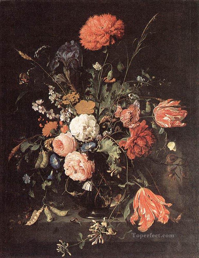 Vase Of Flowers 1 Jan Davidsz de Heem floral Oil Paintings